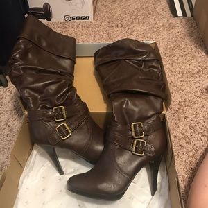 Tall brown boots